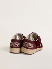 BALLSTAR VELVET UPPER SUEDE TOE AND SPUR LAMINATED STAR AND HEEL
