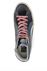 SLIDE CLASSIC SUEDE UPPER AND TOE LEATHER STAR LEATHER AND GLITTER WAVE