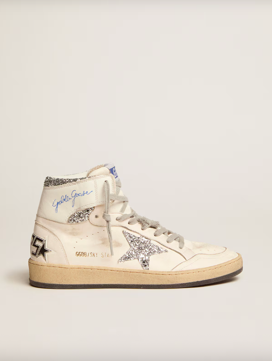 SKY STAR NAPPA UPPER WITH SERIGRAPH GLITTER STAR