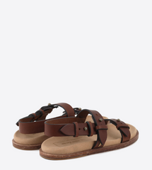 SANDALO CON ZEPPA CUOIO
