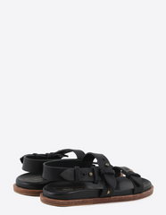 SANDALO CON ZEPPA BLACK