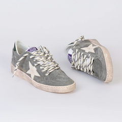 BALLSTAR SUEDE UPPER TOE AND SPUR LEATHER STAR AND HEEL