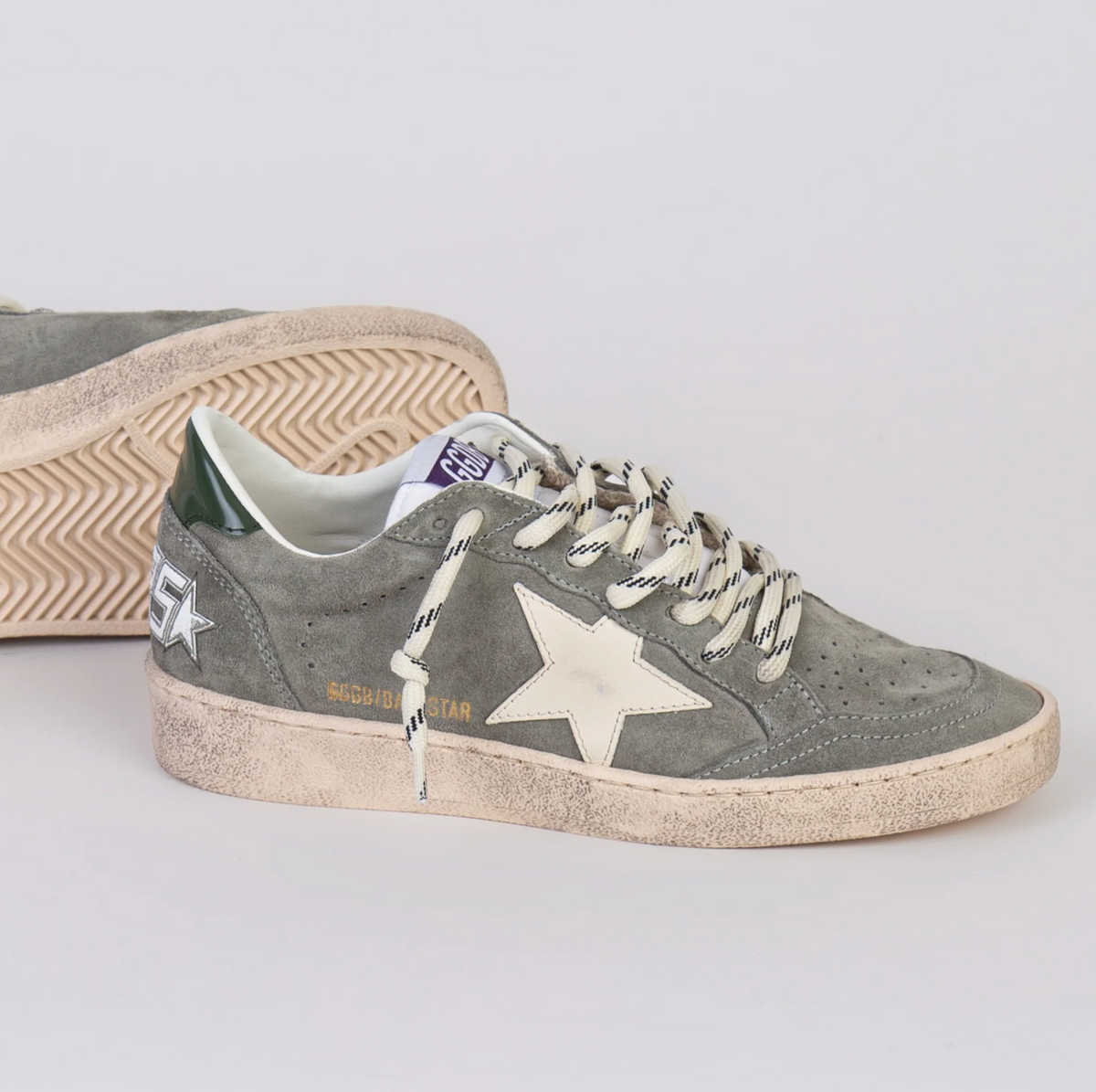 BALLSTAR SUEDE UPPER TOE AND SPUR LEATHER STAR AND HEEL