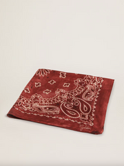 GOLDEN FOULARD PAISLEY PRINT SILK
