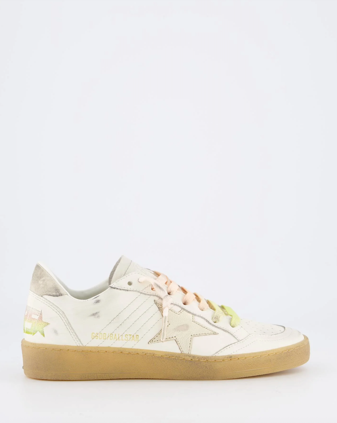 BALLSTAR LEATHER UPPER LAMINATED STAR SUEDE HEEL