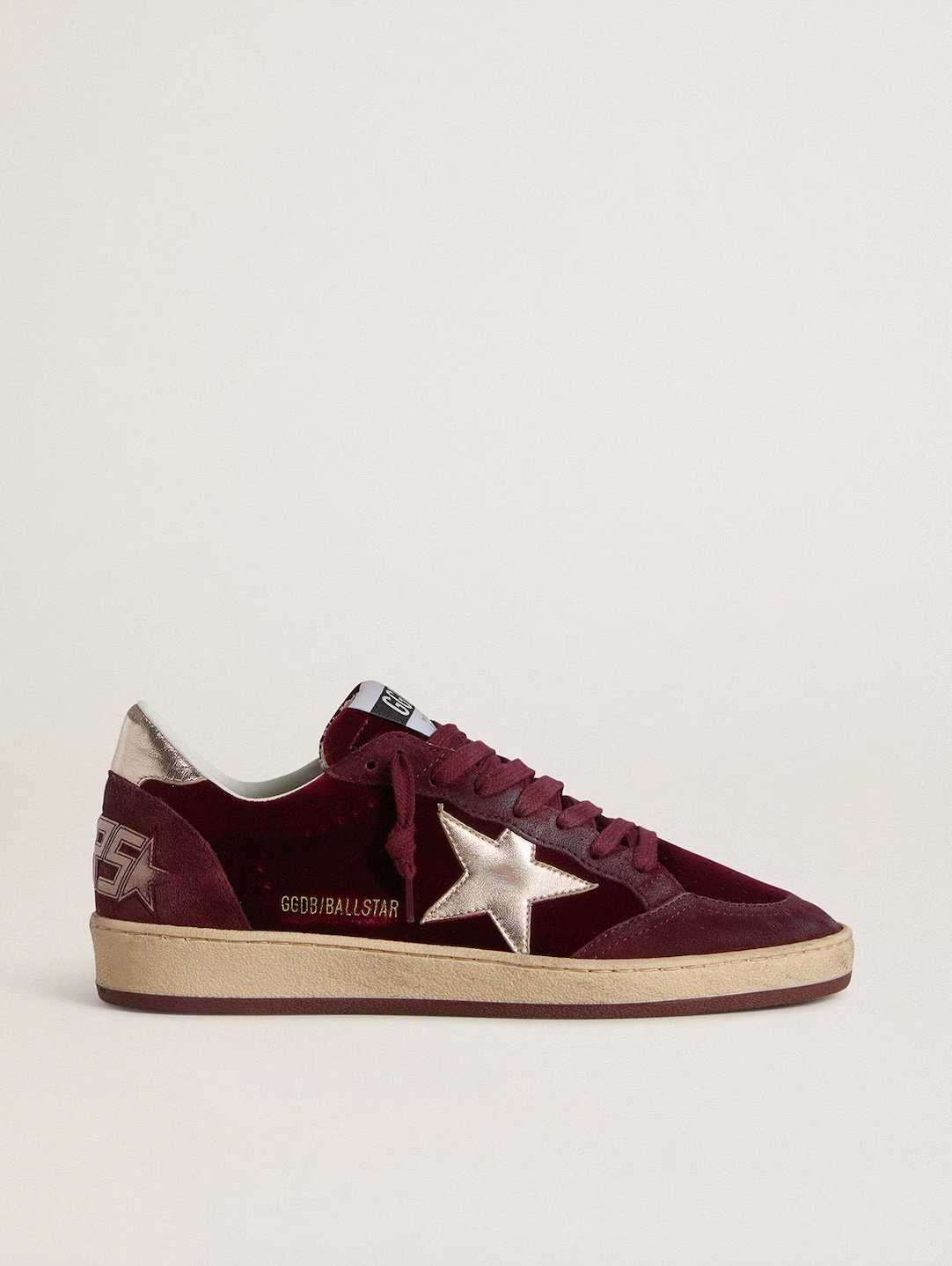 BALLSTAR VELVET UPPER SUEDE TOE AND SPUR LAMINATED STAR AND HEEL