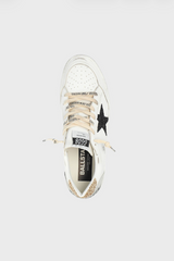 BALLSTAR LEATHER UPPER AND TOE GLITTER STAR AND HEEL SUEDE SPUR