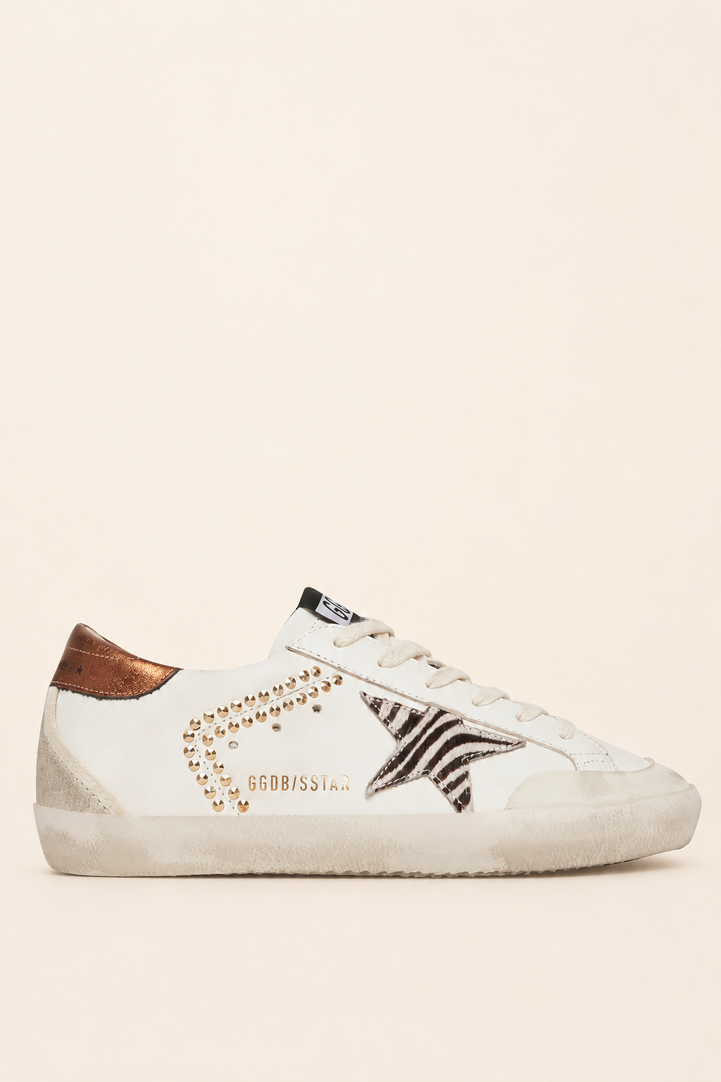 SUPER-STAR PENSTAR LEATHER UPPER WITH STUDS ZEBRA