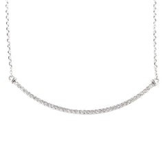 Collar plata con barrita de brillantes