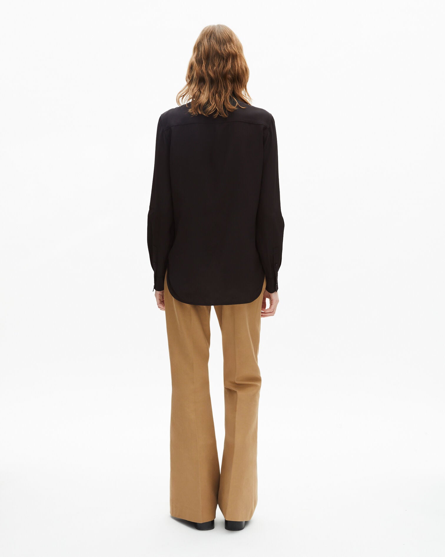 Chemise A Manches Longues En Soie