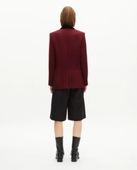 VESTE CLASSIQUE COL VELOURS FEMME