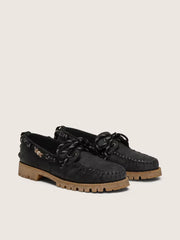 CRUISE LOAFER WAXED SUEDE UPPER WITH DECORATIVE