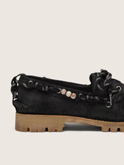 CRUISE LOAFER WAXED SUEDE UPPER WITH DECORATIVE