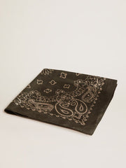 GOLDEN FOULARD PAISLEY PRINT SILK