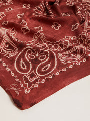 GOLDEN FOULARD PAISLEY PRINT SILK