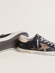 SUPER STAR NAPPA UPPER ZEBRA HORSY STAR LEATHER HEEL