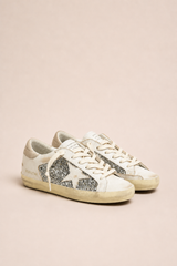 SUPER STAR GLITTER AND LEATHER UPPER LEATHER