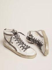SLIDE LEATHER UPPER SUEDE STAR AND LIST TEJUS PRINT LEATHER WAVE SPARKLE FOXING