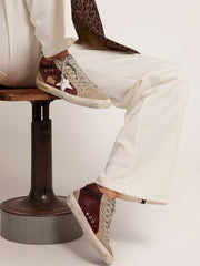 MID STAR GLITTER UPPER SUEDE TOE AND SPUR LEATHER STAR AND WAVE