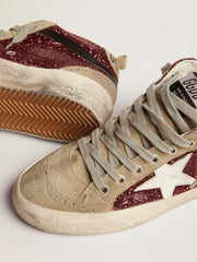 MID STAR GLITTER UPPER SUEDE TOE AND SPUR LEATHER STAR AND WAVE