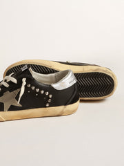 SUPER-STAR  LEATHER UPPER SUEDE TOE STAR AND SPUR LAMINATED HEEL WITH STITCHINGS