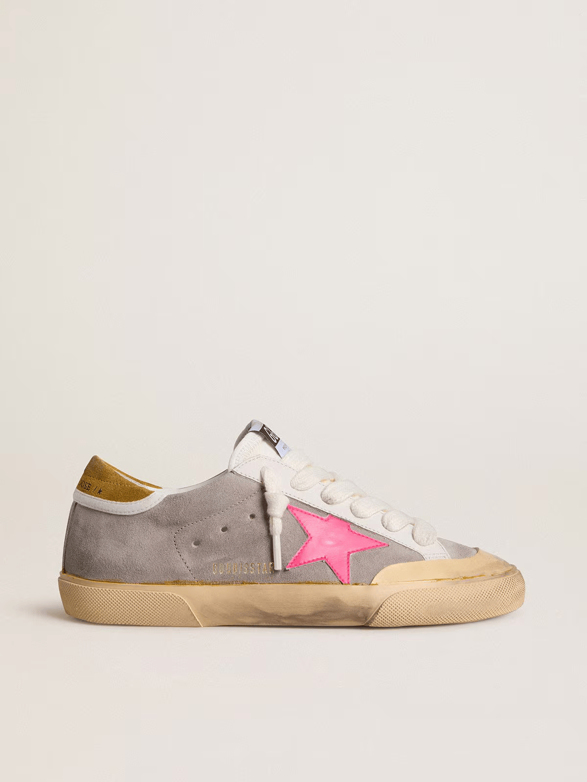 SUPER STAR SUEDE UPPER AND HEEL NYLON TONGUE LEATHER STAR