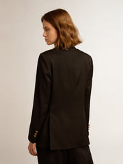 GOLDEN W'S DOUBLE BREASTED BLAZER LIGHT DRY WOOL GABARDINE