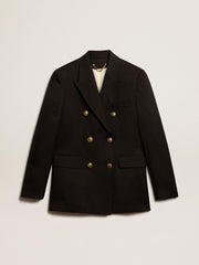 GOLDEN W'S DOUBLE BREASTED BLAZER LIGHT DRY WOOL GABARDINE