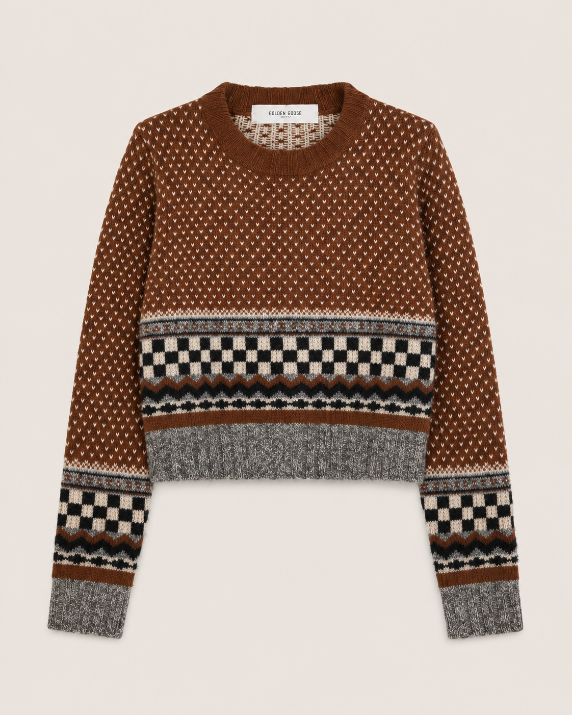 JOURNEY W'S KNIT CROPPED CREWNECK WOOL BLEND
