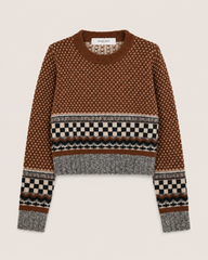 JOURNEY W'S KNIT CROPPED CREWNECK WOOL BLEND