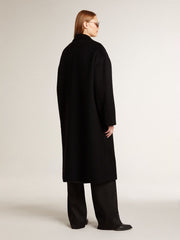 GOLDEN W'S SINGLE BREASTED COCOON COAT NABIBI VW BRUSHED FABRIC