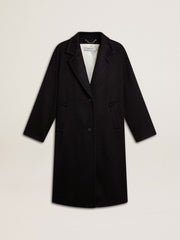 GOLDEN W'S SINGLE BREASTED COCOON COAT NABIBI VW BRUSHED FABRIC