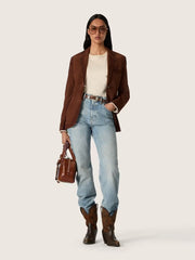 JOURNEY W'S LEATHER JACKET ROBYN WAXED SUEDE