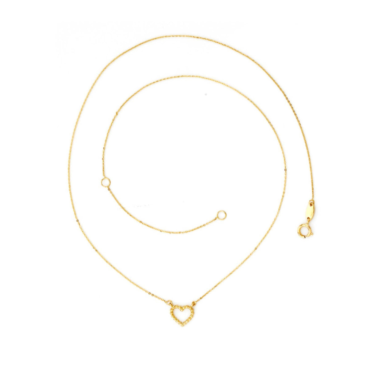 COLLAR oro CORAZÓN BOLITAS