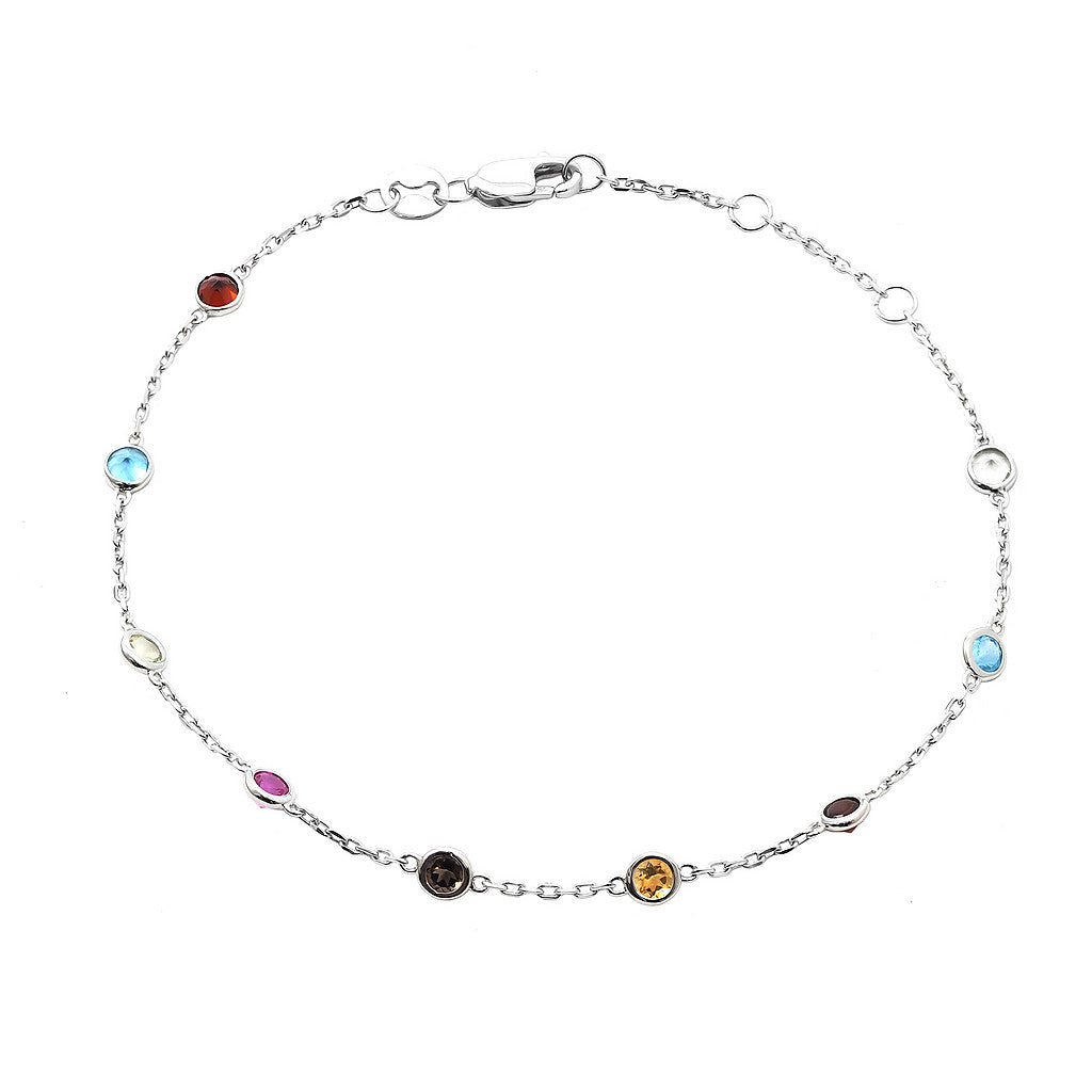 PULSERA PLATA PIEDRAS SEMI PRECIOSAS