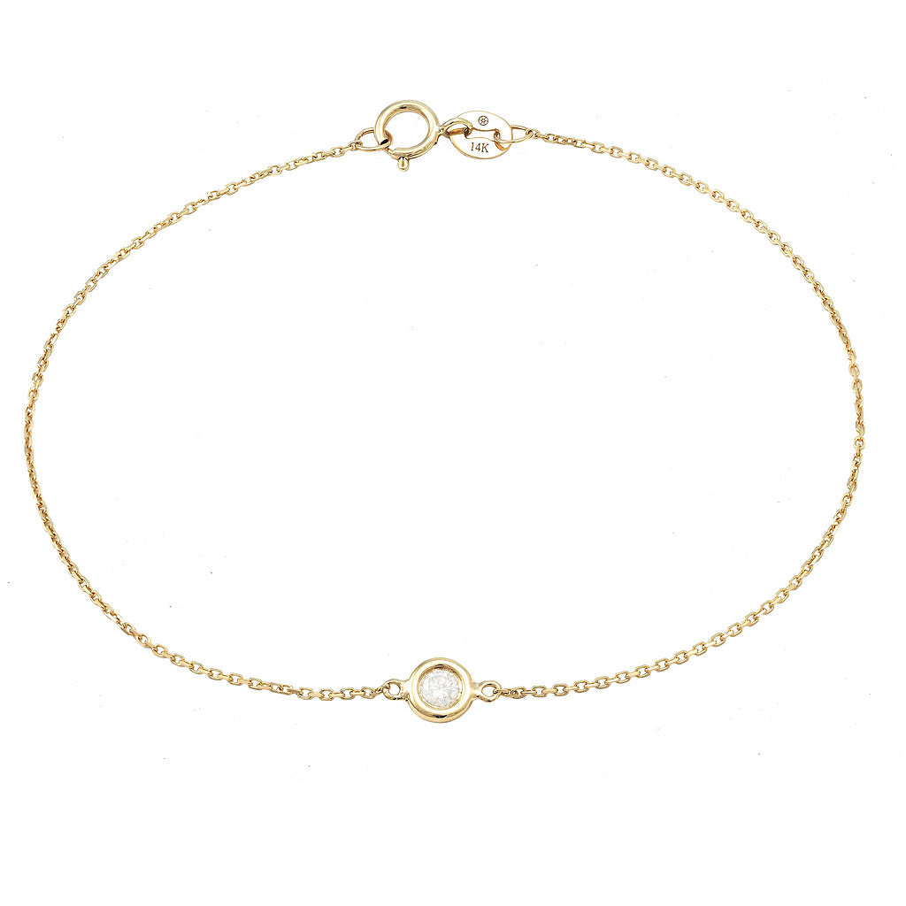 Pulsera cadena con un brillante