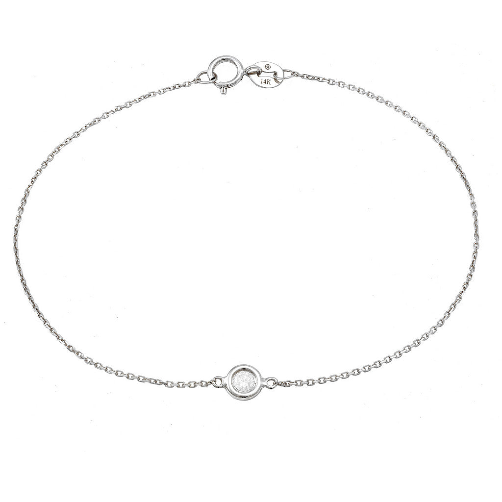 Pulsera cadena con un brillante
