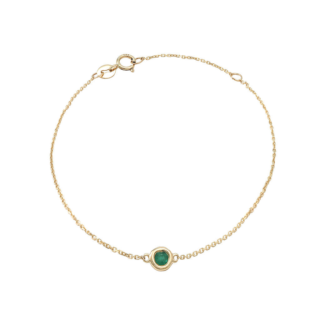 PULSERA ORO ESMERALDA