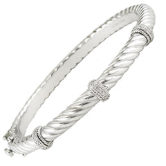 PULSERA FESTONEADA CON TRES PIEZAS CON BRILLANTES