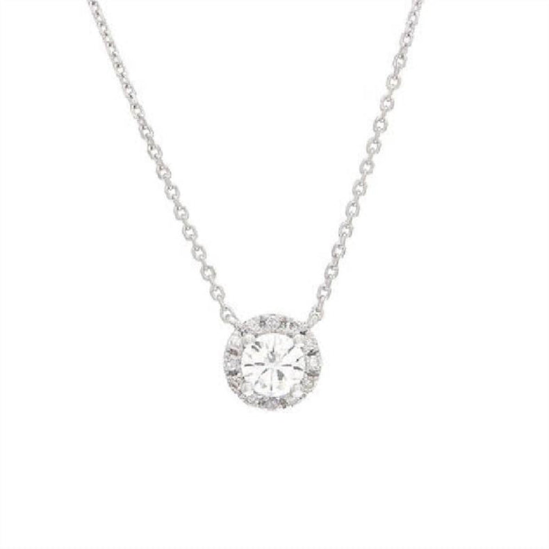 COLLAR ORO CON BRILLANTE RODEADO