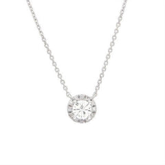 COLLAR ORO CON BRILLANTE RODEADO