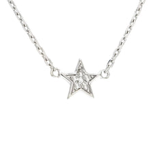 COLLAR PLATA Y UNA ESTRELLA CON BRILLANTES