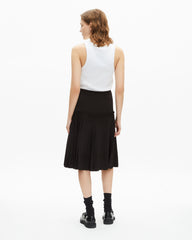Jupe Midi Plissee - Black