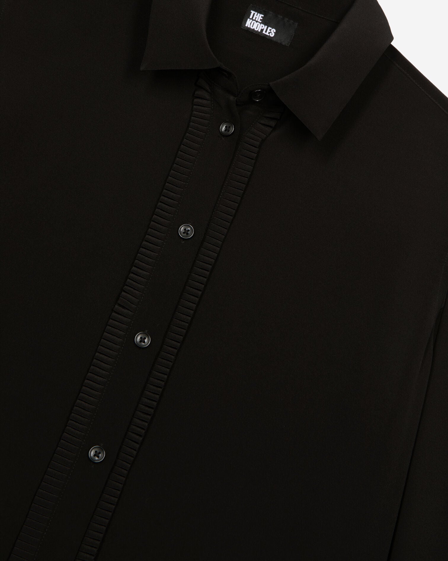 Chemise A Manches Longues En Soie - Black