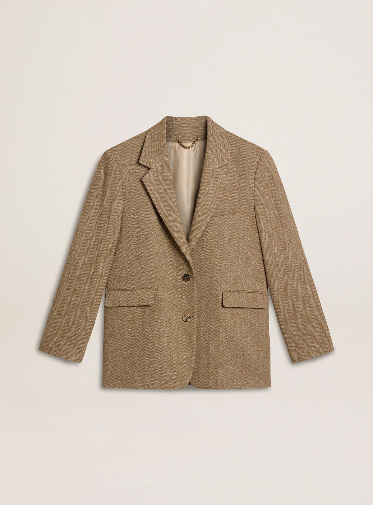JOURNEY W'S SB OVER JACKET WIDE HARRINGBONE WOOL