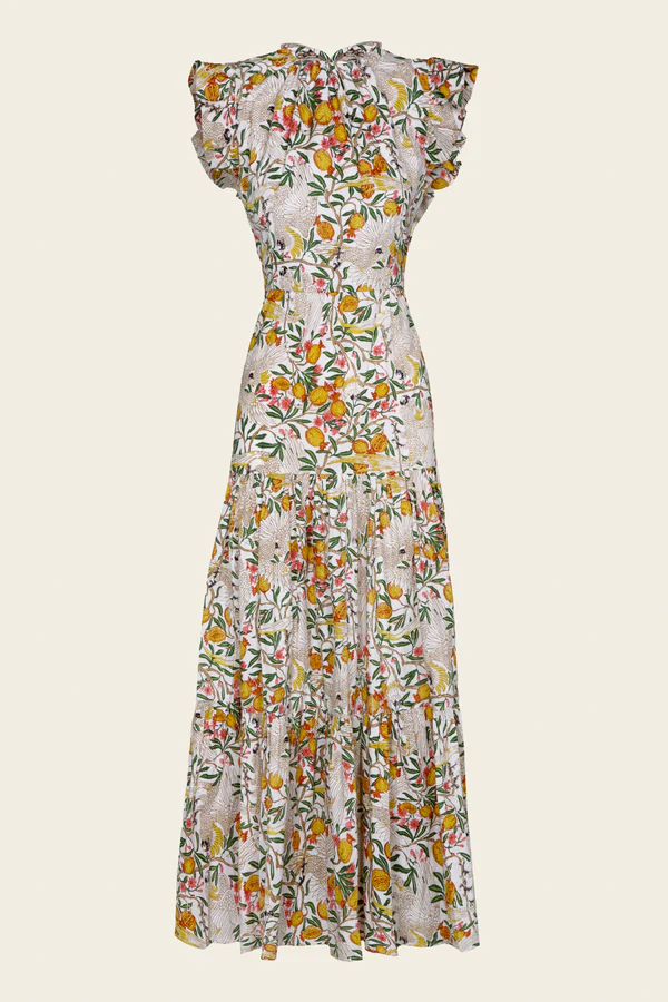 Vestido Espalda Descubierta Blanco Loros