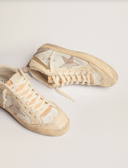 MID STAR LEATHER UPPER AND HEEL NYLON TONGUE SUEDE