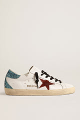 SUPER-STAR LEATHER UPPER SUEDE STAR GLITTER SPUR AND HEELLEATHER