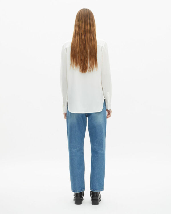 Chemise A Manches Longues En Soie