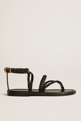 PENELOPE BLACK LEATHER SANDAL